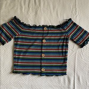 Off the shoulder crop top